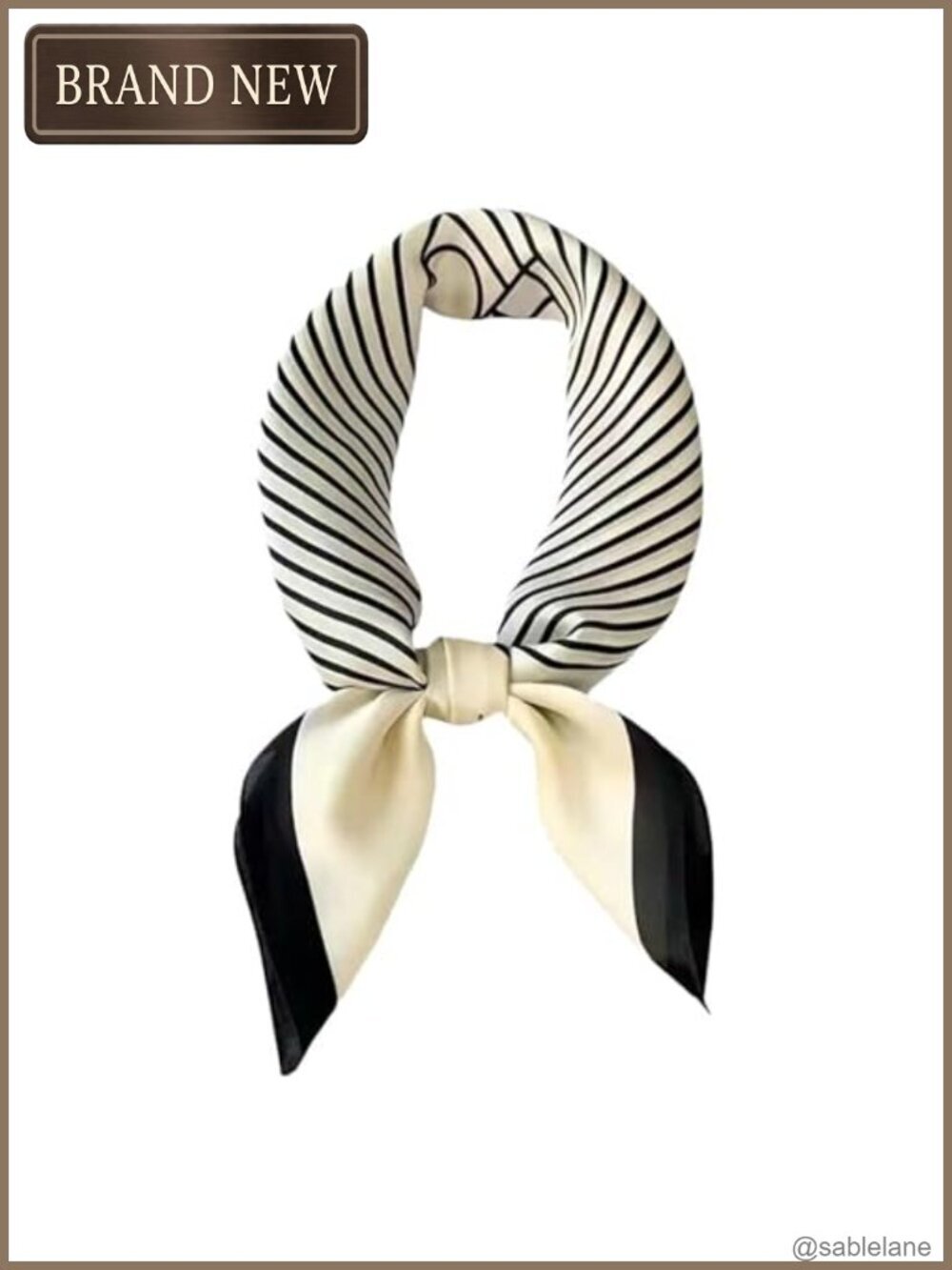 27.5 Inch Square Satin Silk Feeling Scarf for Women Head Wrap Bandana